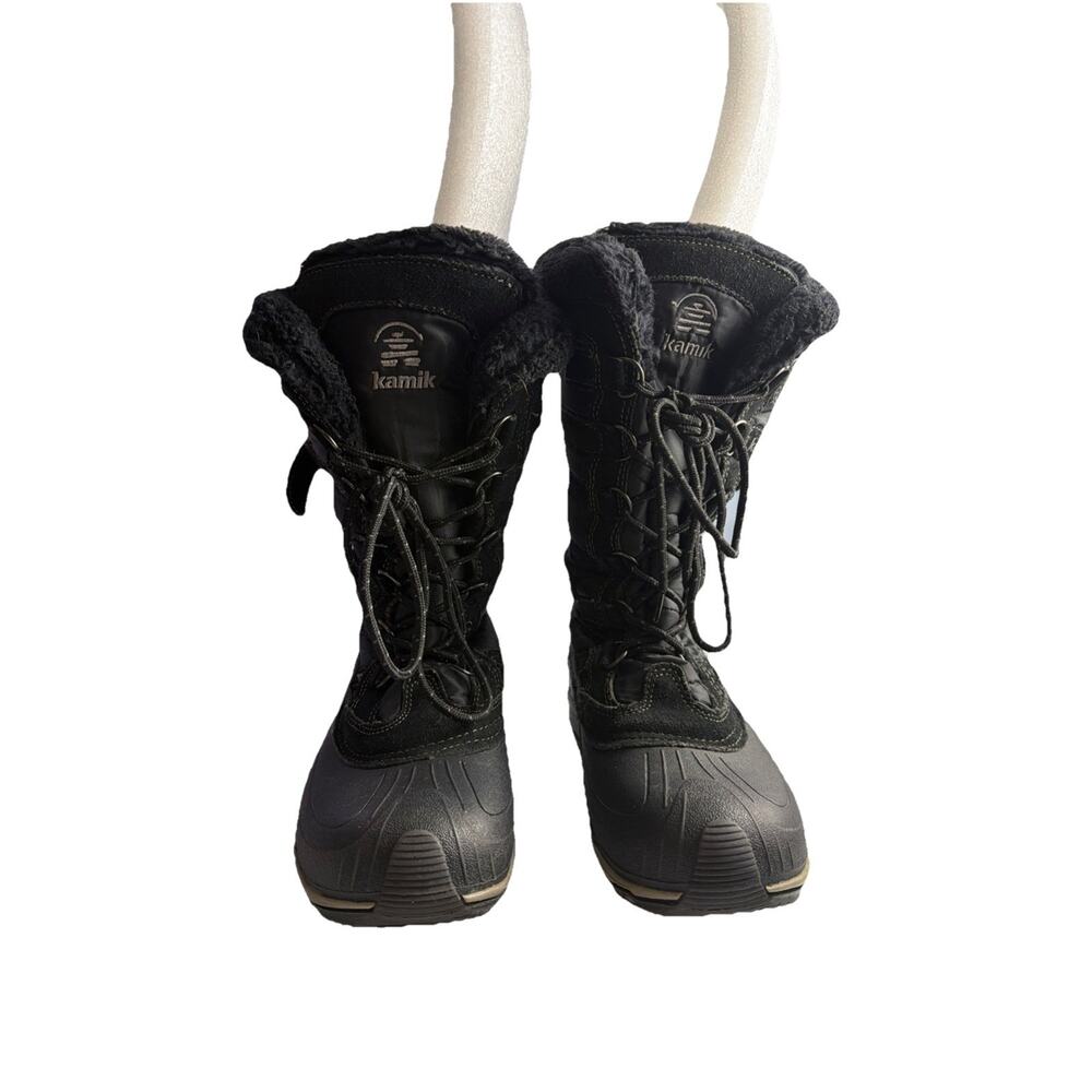 Kamik Black Waterproof  Fur Trim Insulated  waterproof Women's  Snow Boots